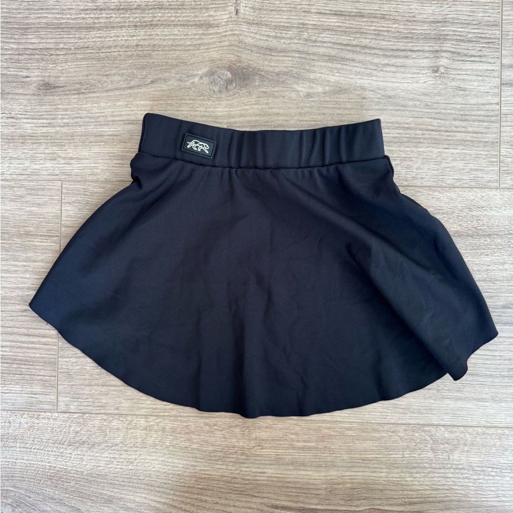 Girls' Black Skater Skirt with Elastic Waistband